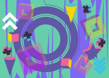 Klasik soyut geometrik şekiller şablon. Poster, kitap kapağı, Newsletter, Sosyal Medya arkaplanı için geometrik grafik arkaplan.