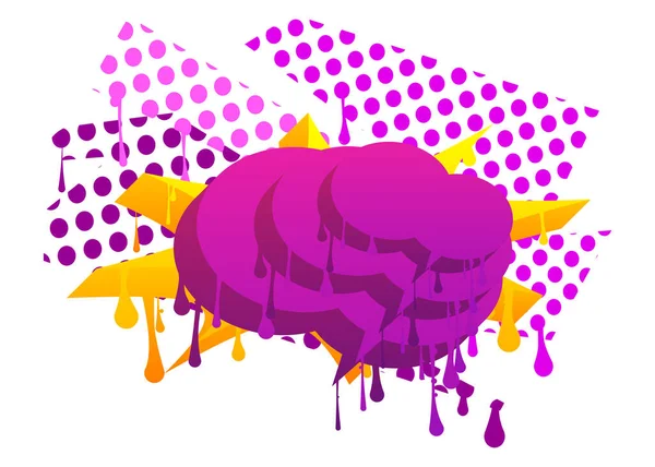 Граффити Фиолетовыми Элементами Выделенными Белом Фоне Фон Стиле Городской Живописи — стоковый вектор