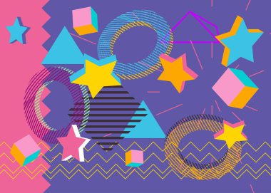 Basit geometrik, klasik grafik şekiller şablon. Poster, kitap kapağı, Newsletter, Sosyal Medya arkaplanı için soyut geometrik arkaplan.