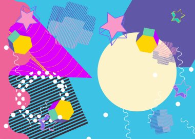 Basit geometrik, klasik grafik şekiller şablon. Poster, kitap kapağı, Newsletter, Sosyal Medya arkaplanı için soyut geometrik arkaplan.