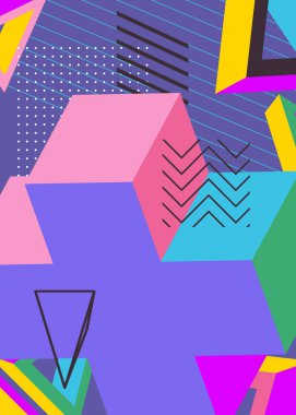 Geometrik şekilli basit bir arkaplan. Klasik Meşgul Sanat Şablonu. Poster, kitap kapağı, Newsletter, Sosyal Medya arkaplanı için soyut geometrik grafik şablon.