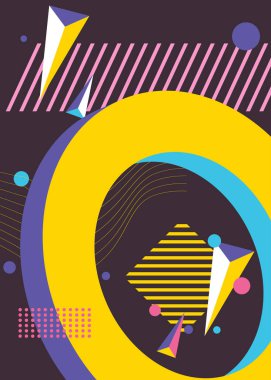 Geometrik şekilli basit bir arkaplan. Klasik Meşgul Sanat Şablonu. Poster, kitap kapağı, Newsletter, Sosyal Medya arkaplanı için soyut geometrik grafik şablon.