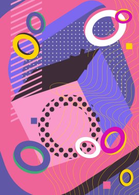 Klasik geometrik şekiller arka plan. Basit Meşgul Düzeni. Poster, kitap kapağı, Newsletter, Sosyal Medya için soyut geometrik grafik sanat şablonu.