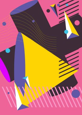 Klasik geometrik şekiller arka plan. Basit Meşgul Düzeni. Poster, kitap kapağı, Newsletter, Sosyal Medya için soyut geometrik grafik sanat şablonu.