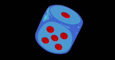 Renk değiştiren Dice, küp şeklinde animasyon arkaplanı. Şans, şans konsepti videosu. Oyuncu masa oyunu, kumar hareketli imaj.