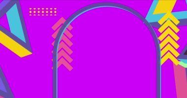 Geometrik minimal grafik tema arkaplanı. Basit geometrik patlama arkaplanı. Geriye doğru hareket eden çizgi film şablonu. Eski tasarım ögeleri videosu.