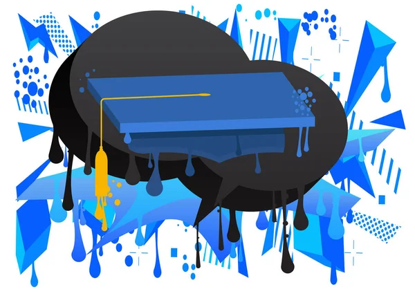 Абстрактный Синий Черный Фон Градирни Современное Уличное Искусство Образование Дипломная — стоковый вектор