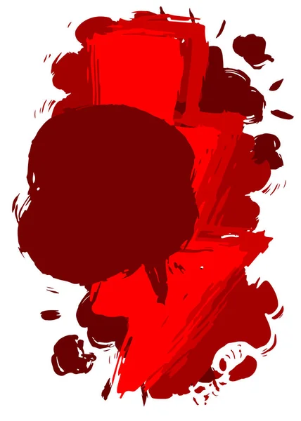 Κόκκινη Φούσκα Ομιλίας Γκράφιτι Απομονωμένο Λευκό Φόντο Αστική Ζωγραφική Στυλ — Διανυσματικό Αρχείο