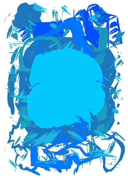 Μπλε Φούσκα Ομιλίας Γκράφιτι Απομονώνονται Λευκό Φόντο Αφηρημένο Σύμβολο Μηνύματος — Διανυσματικό Αρχείο