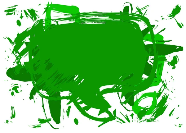 Зеленый Пузырь Речи Граффити Изолированы Белом Фоне Абстрактный Символ Послания — стоковый вектор