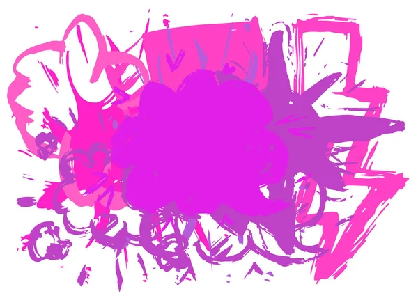 Estilo Pintura Urbana Abstracta Púrpura Símbolo Mensaje Burbuja Discurso Graffiti — Archivo Imágenes Vectoriales