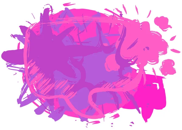 Абстрактная Урбанистическая Живопись Фиолетовом Розовом Розовом Цветах Выделенная Белом Фоне — стоковый вектор
