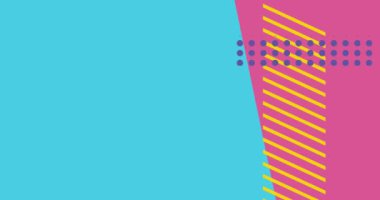 Yoğun renkli geometrik arkaplan video şablonu. Soyut şekil tasarımı. Basit hareket eden geometrik vintage minimal grafik çizgi film hareketi. Geçmiş tema arkaplanı.