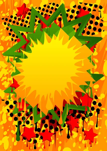 Чорний Червоний Зелений Жовтий Фон Графіті Мовної Бульбашки Знак Повідомлень — стоковий вектор