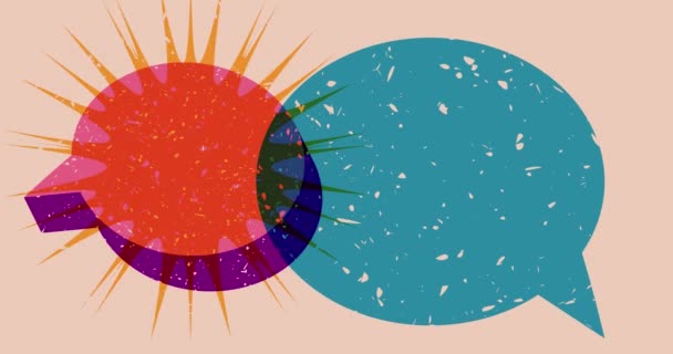 기하학적 애니메이션과 간단한 그래프 트렌디 그래프 디자인에 기하학 — 비디오