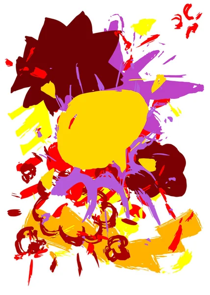 Фиолетовый Красный Желтый Граффити Пузырь Речи Абстрактное Современное Оформление Вывесок — стоковый вектор