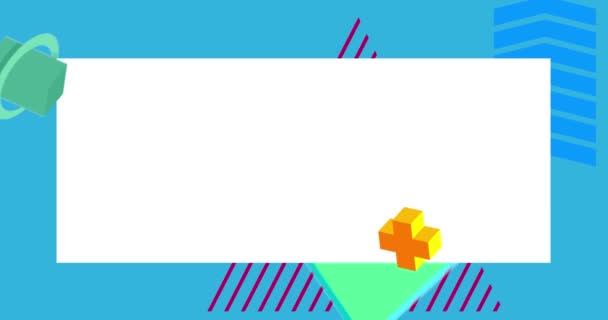 Geometrische Grafische Retro Theme Hintergrund Mit Platz Für Text Video — Stockvideo