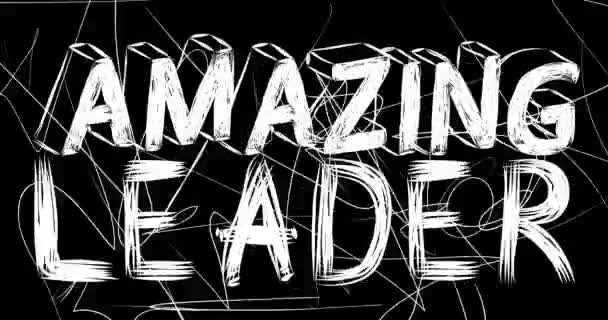 Niesamowite Słowo Leader Animacji Starego Chaotycznego Pasa Filmowego Efektem Grunge — Wideo stockowe