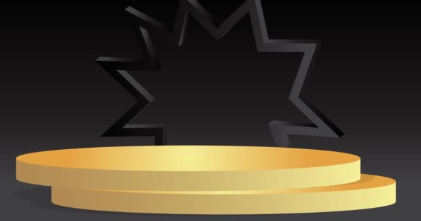 Золота Чорна Фіолетова Сцени Анімації Відео Про Продукт Макет Циліндра — стокове відео