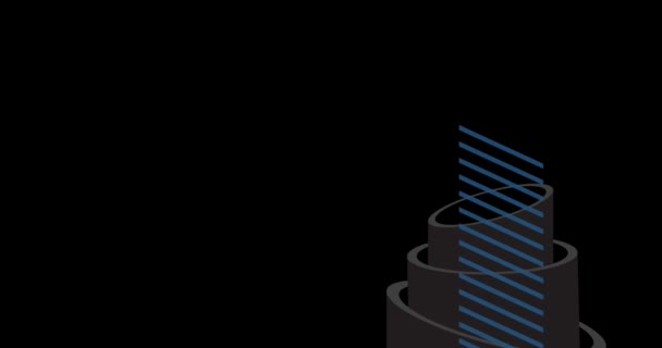 Meşgul Siyah Mavi Kahverengi Geometrik Şekilli Arka Plan Video Şablonu — Stok video