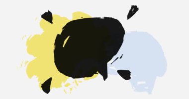 Siyah, mavi ve sarı graffiti konuşma balonu. Mesajlaşma, tartışma tabelaları sokak sanatları dekorasyonu kentsel boyama tarzında gerçekleştirildi.