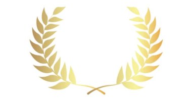 2024 numaralı kurdele ve Mutlu Yıllar metin animasyonu. Banner videosu, beyaz arka planda siyah ve altın etiketli. İmzala.