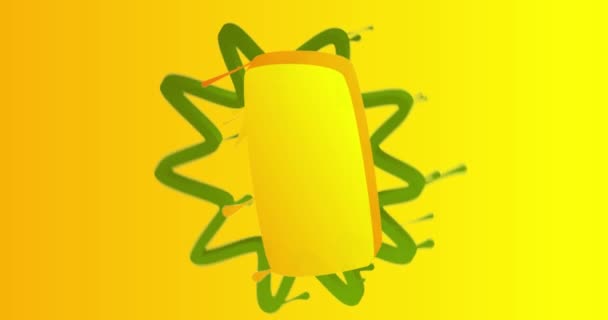 Zielone Żółte Niebieskie Graffiti Animacji Mowy Bańki Abstrakcyjny Nowoczesny Messaging — Wideo stockowe