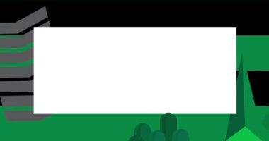 Siyah ve yeşil geometrik grafik retro temalı arka plan animasyonu metin için kullanılacak. Asgari geometrik elementler çerçeve video. Reklam için klasik soyut şekiller.