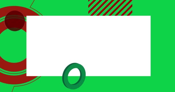 Червоно Зелена Геометрична Графічна Ретро Тема Фону Місцем Тексту Мінімальні — стокове відео