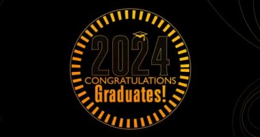 2024 mezuniyet tasarım videosu. Klasik parti davetiyesi, kutlama etkinliği, animasyon. Lise ya da üniversite mezunları.