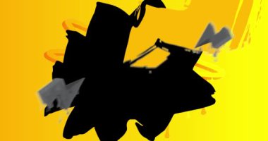 Graffiti konuşma balonu animasyonu. Soyut Çağdaş Mesajlaşma tabelası sokak sanatı dekorasyonu videosu, şehir boyama tarzında tartışma simgesi.