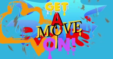 Kıpırdayın! Graffiti etiket animasyonu. Soyut modern sokak sanatı video dekorasyonu şehir boyama tarzında gerçekleştirildi.