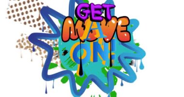 Kıpırdayın! Graffiti etiket animasyonu. Soyut modern sokak sanatı video dekorasyonu şehir boyama tarzında gerçekleştirildi.