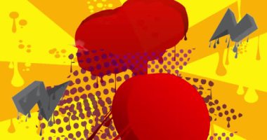 Renkli soyut modern grafiti arkaplan animasyonu. Sokak sanatı dekorasyon videosu, kentsel resim tarzında sahneleniyor..