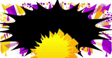 Graffiti konuşma balonu animasyonu. Modern Mesajlaşma tabelası sokak sanat dekorasyonu videosu, şehir boyama tarzında tartışma simgesi.