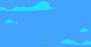 Palmiye ağacı ve 2024 numaralı video ile yaz tabelası. Asgari soyut canlandırma.