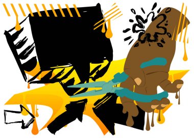 Pense graffiti ve konuşma balonu. Soyut modern Messaging tabela sokak sanat dekorasyonu, kentsel boyama tarzında gerçekleştirildi.