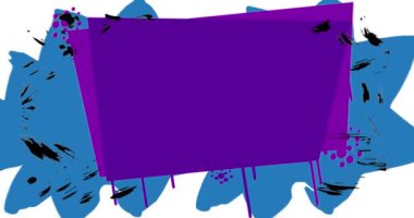 Soyut Graffiti konuşma balonu animasyonu. Modern Mesajlaşma tabelası sokak sanat dekorasyonu videosu, şehir boyama tarzında tartışma simgesi.