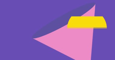 Geometrik grafik retro tema arkaplan animasyonu. Asgari geometrik elementler videosu. Klasik soyut şekiller.