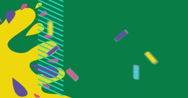 Geometrik grafik retro tema arkaplan animasyonu. Asgari geometrik elementler videosu. Klasik soyut şekiller.