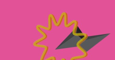 Basit geometrik grafik retro havalı tema arkaplan animasyonu. Minimum geometrik video. Klasik soyut şekiller.