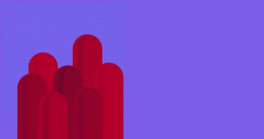 Geometrik grafik retro havalı tema arkaplan animasyonu. Minimum geometrik video. Klasik soyut şekiller.