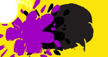 Güzel graffiti konuşma balonu animasyonu. Modern Mesajlaşma tabelası sokak sanat dekorasyonu videosu, şehir boyama tarzında tartışma simgesi.