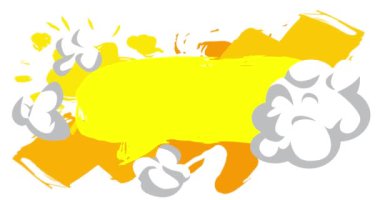 Süper Graffiti konuşma balonu animasyonu. Modern Mesajlaşma tabelası sokak sanat dekorasyonu videosu, şehir boyama tarzında tartışma simgesi.