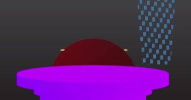 Çoklu renklendirme ürünü animasyon, silindir kaide podyumu. Sunum için sahne gösterisi videosu.