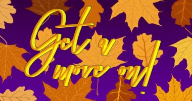 Autumn Leaves animasyonu ile hareket edin! metin.