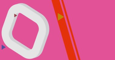 Klasik soyut geometrik şekiller. Çoklu renkli grafiksel retro tema arkaplan animasyonu. En az meşgul geometrik ögeler videosu.