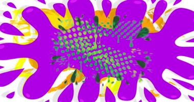 Sokak sanatı graffiti konuşma balonu animasyonu. Modern Mesajlaşma işaret tasarım videosu, şehir boyama tarzında tartışma simgesi.