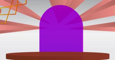 Basit bir model ürün animasyonu, kaidesel podyum. Sunum için sahne gösterisi videosu.