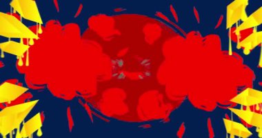 Süper Graffiti konuşma balonu animasyonu. Modern Mesajlaşma tabelası sokak sanat dekorasyonu videosu, şehir boyama tarzında tartışma simgesi.